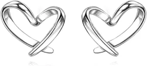 Reffeer Solid 925 Sterling Silver Tiny Heart Stud Earrings for Women Teens Love Heart Stud Earrings