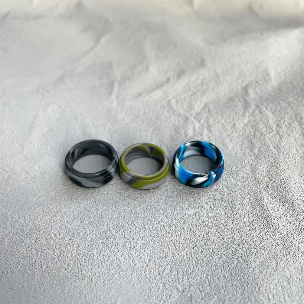 Religious Cross Christian Silicone Rings 8mm Breathable Silicone Rubber Ladder Silicone Wedding Band Engagement Rings Bible Verse Quote Faith Inspirational Rings Gift for Men Women