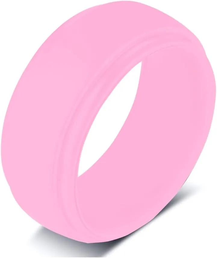 Religious Cross Christian Silicone Rings 8mm Breathable Silicone Rubber Ladder Silicone Wedding Band Engagement Rings Bible Verse Quote Faith Inspirational Rings Gift for Men Women
