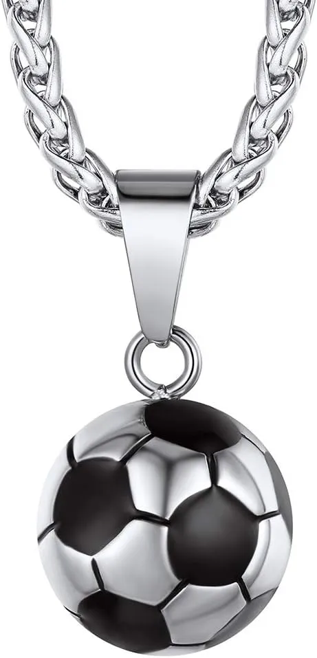 Richsteel Necklaces for Men Women Football/Basketball/Boxing Gloves/Shoes Pendant Stainless Steel Hip Hop Sports Fan Jewelry