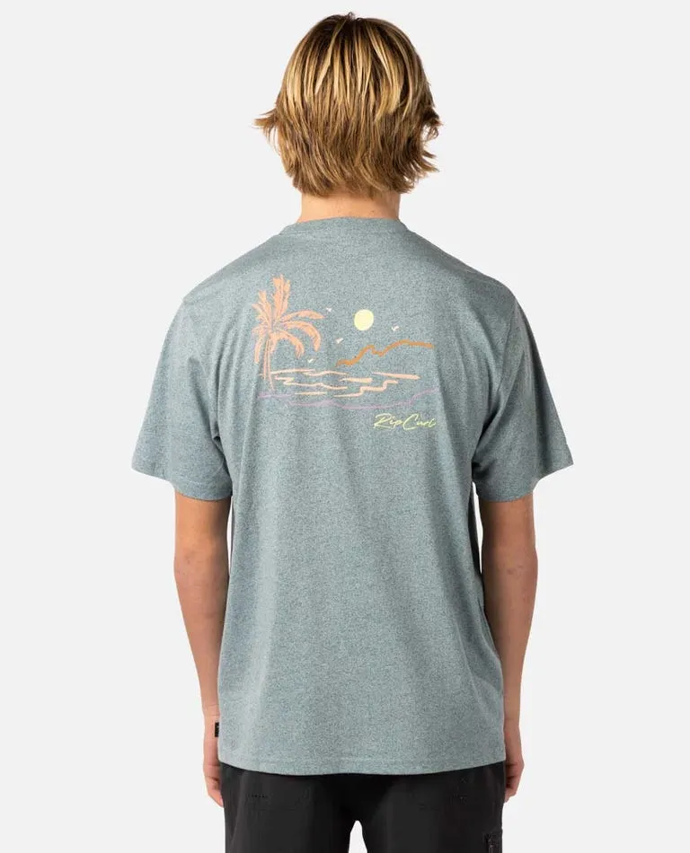 Rip Curl Coastal Tee-Mineral Blue