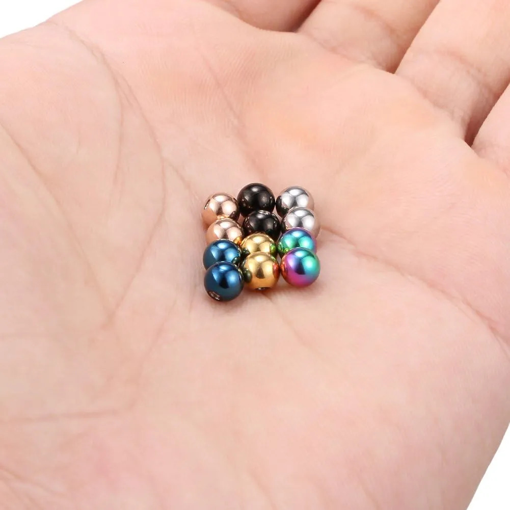 Ruifan 12PCS Mix Color Replacement Balls Body Jewelry Piercing Barbell Parts 16G 14G