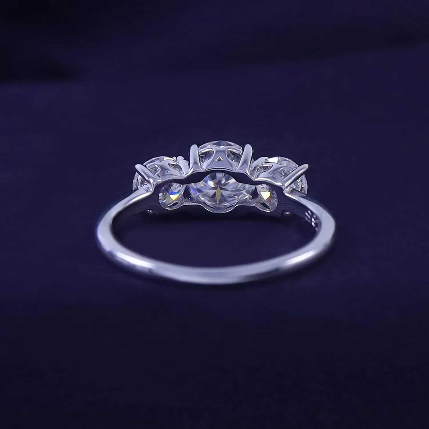 SAVEARTH DIAMONDS Moissanite Engagement Ring,Moissanite Rings for Women Couples, 2CT Lab Created Round Diamond Engagement Rings