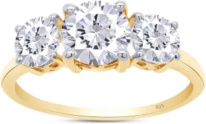SAVEARTH DIAMONDS Moissanite Engagement Ring,Moissanite Rings for Women Couples, 2CT Lab Created Round Diamond Engagement Rings