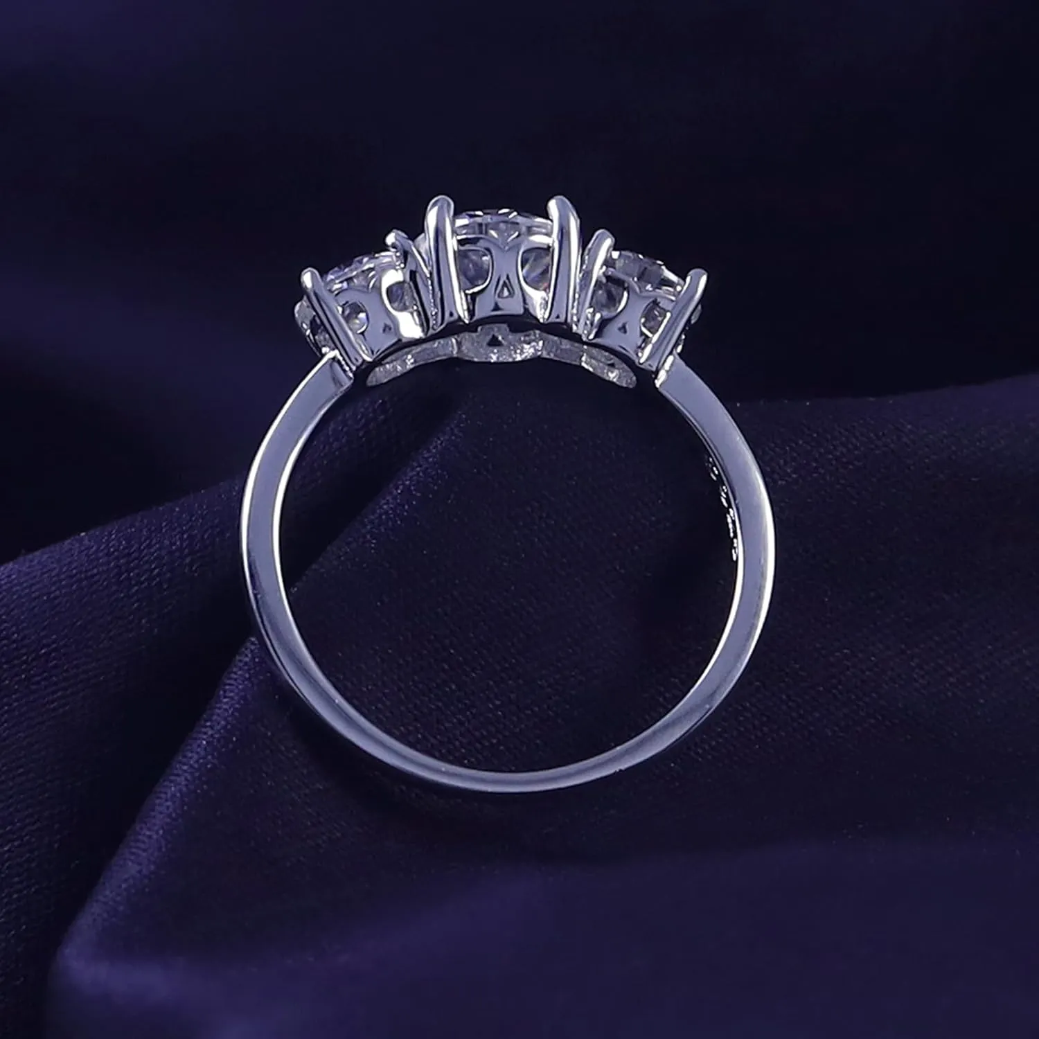 SAVEARTH DIAMONDS Moissanite Engagement Ring,Moissanite Rings for Women Couples, 2CT Lab Created Round Diamond Engagement Rings