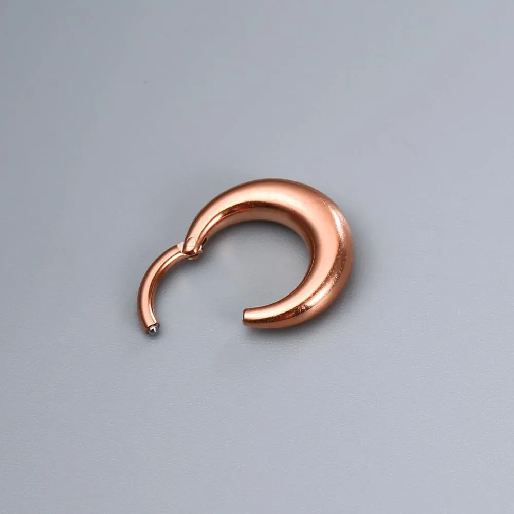Septum Rings Hoop,16G 8mm 316L Stainless Steel Segment Nose Rings for Men, Cartilage Clicker Hoop Earrings for Rook, Daith, Tragus, Hypoallergenic for man and women