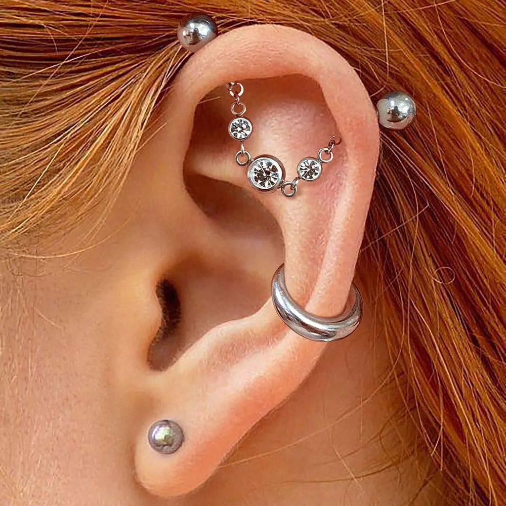 Septum Rings Hoop,16G 8mm 316L Stainless Steel Segment Nose Rings for Men, Cartilage Clicker Hoop Earrings for Rook, Daith, Tragus, Hypoallergenic for man and women