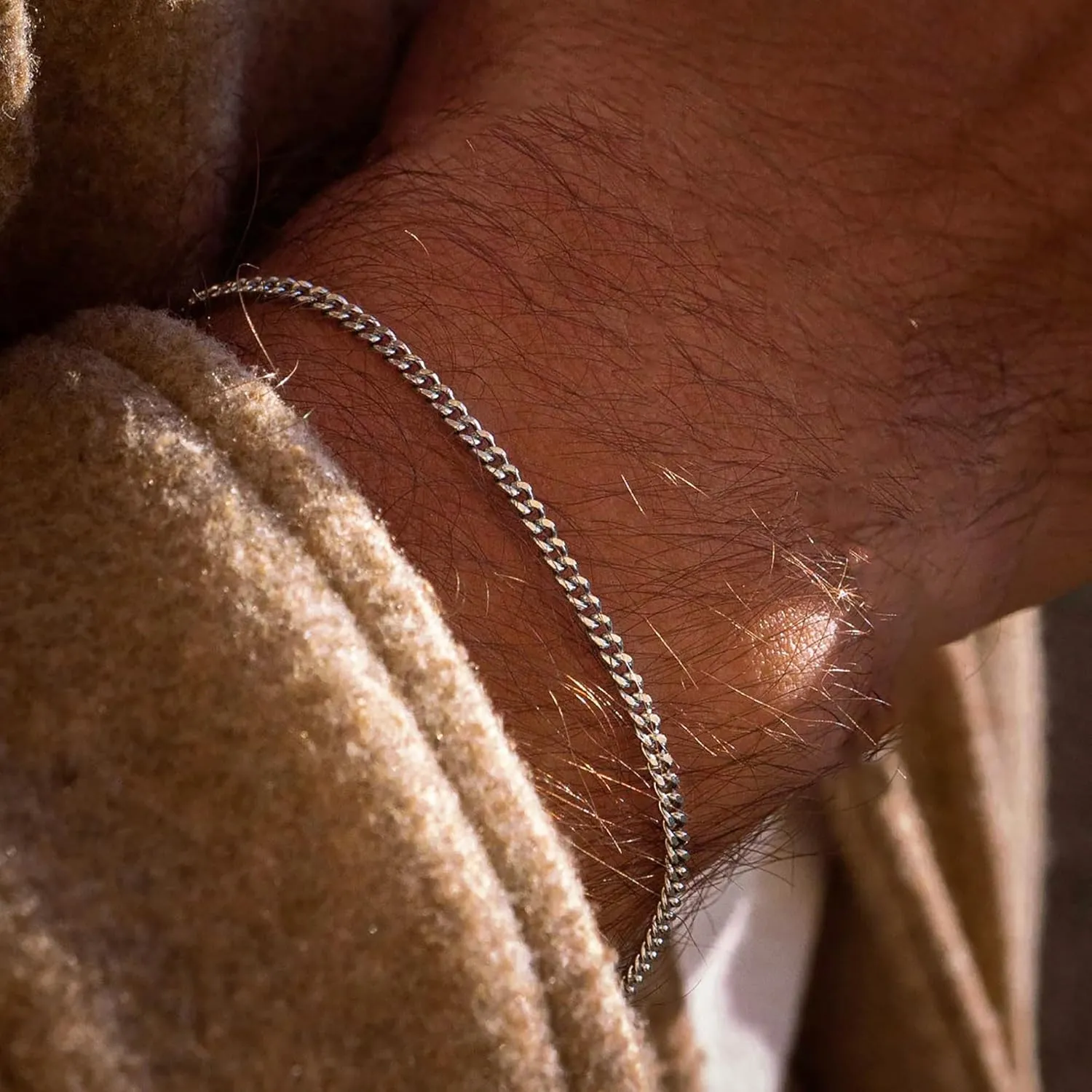 Silver Bracelets for Men Women 2mm Snake Cuban Mens Bracelet 6.5/7/7.5/8/8.5 Inches Bracelets Set Silver Mens Jewelry Gifts for Men