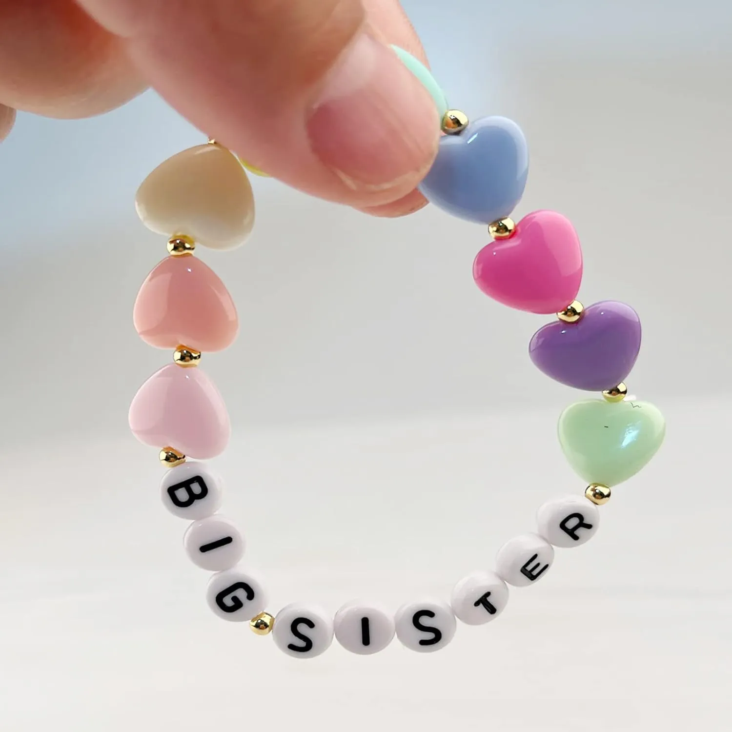 Sister's Big Bracelet Gift, Little Girls' Sister Jewelry