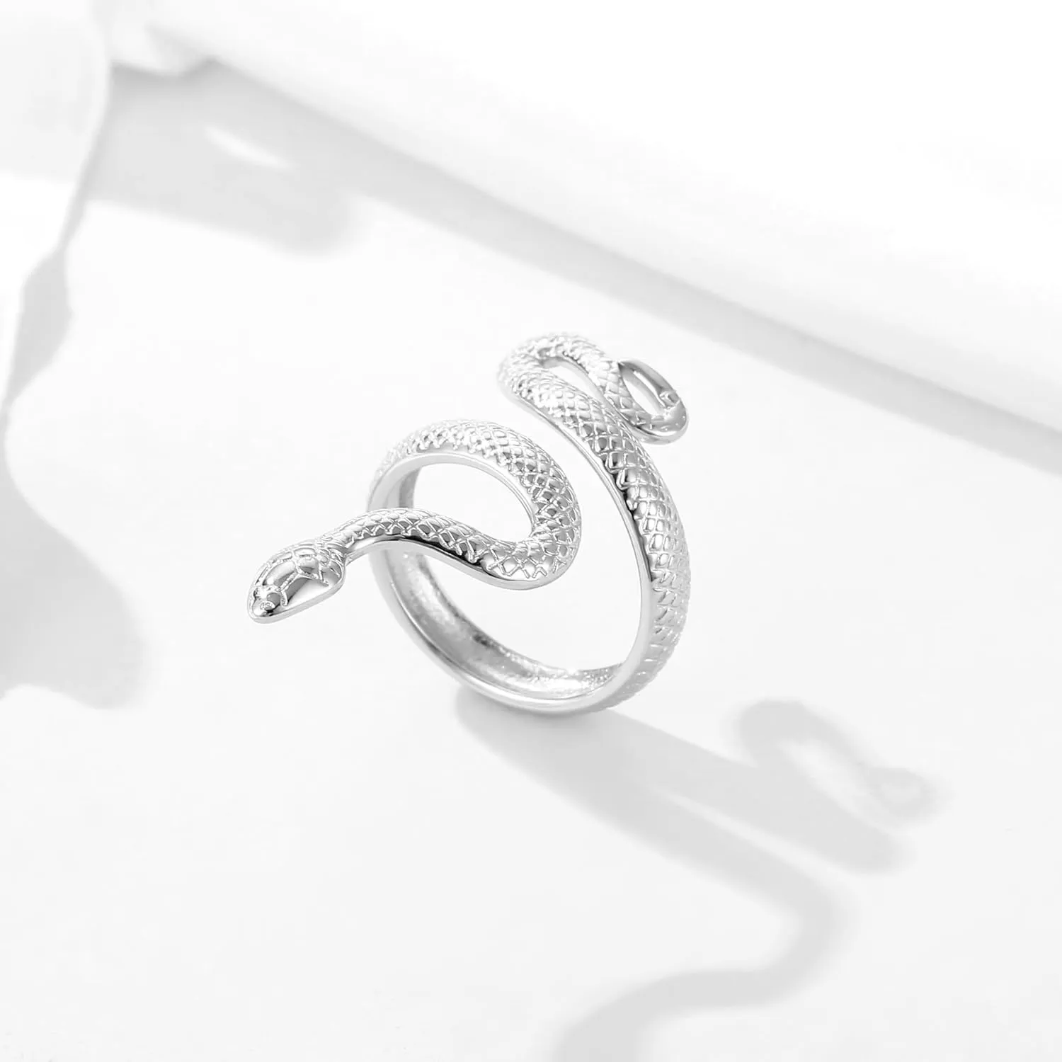 Snake Ring Silver Snake Rings for Women Phoenix Ring Adjustable Vintage Rings Punk Goth Rings Gold Snake Silver Ring Set Snake Jewelry