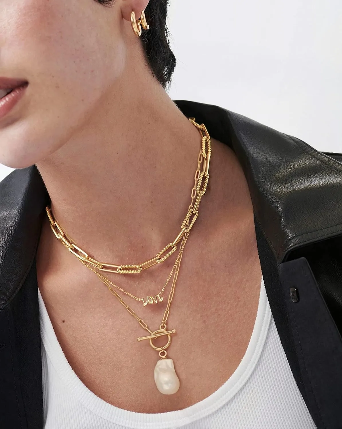 SOFYBJA Saint Benedict Necklace Drop 18K Gold Toggle Medallion Coin Cross Pendant Necklaces Religious Jewelry Catholic Gift for Women