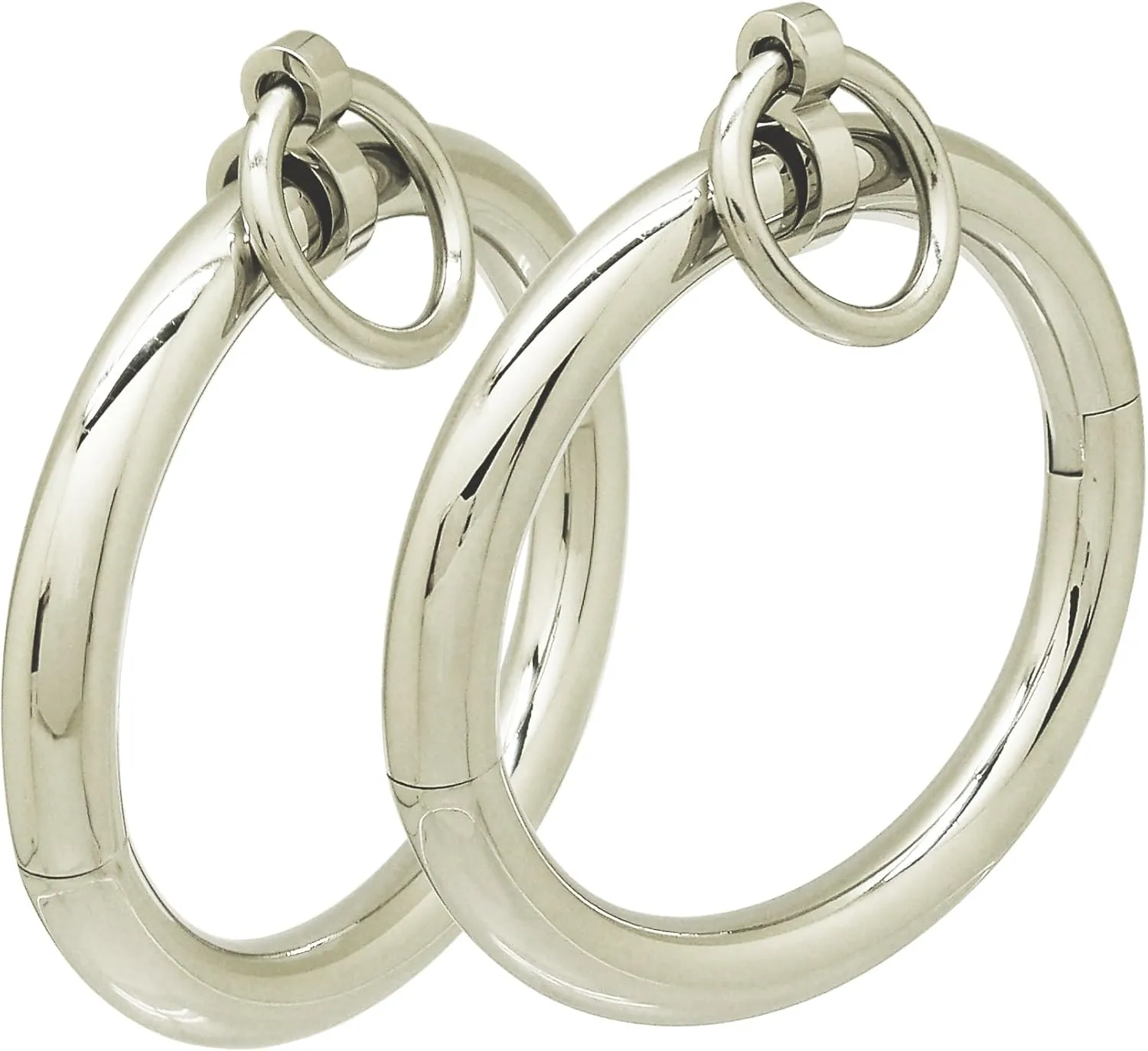 Stainless steel lockable cuff bracelets with removable O ring
