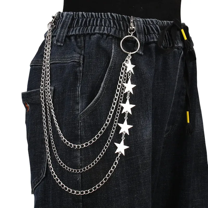 Stars Waist Chain Belt - Trendy Hip Hop Punk Pants Chain Accessory