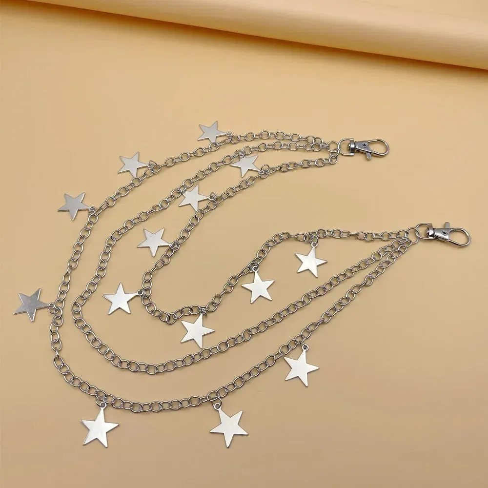 Stars Waist Chain Belt - Trendy Hip Hop Punk Pants Chain Accessory