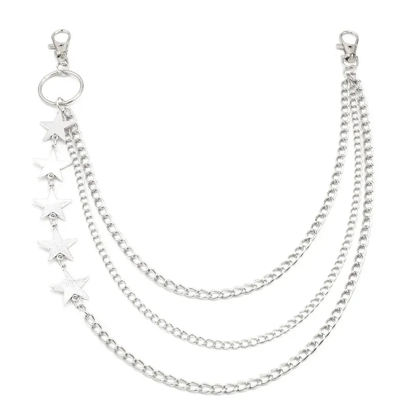 Stars Waist Chain Belt - Trendy Hip Hop Punk Pants Chain Accessory