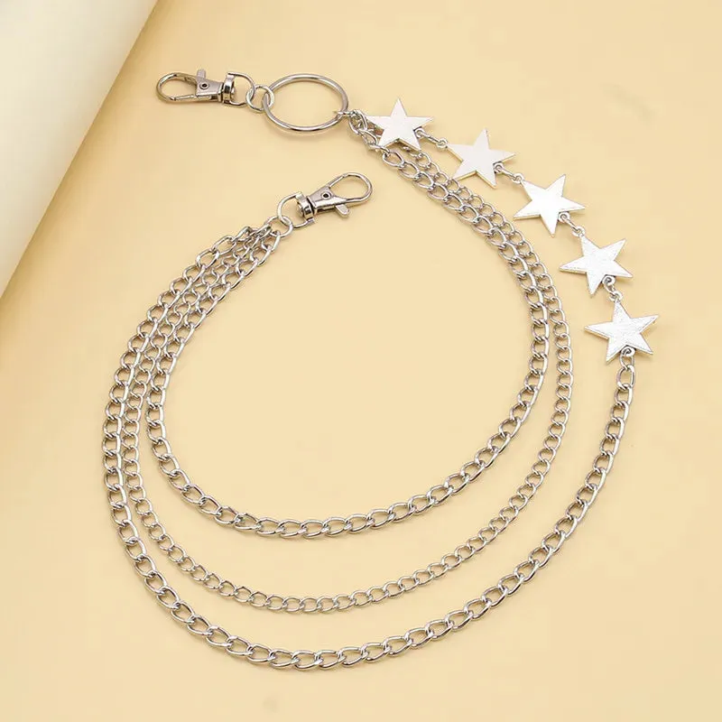 Stars Waist Chain Belt - Trendy Hip Hop Punk Pants Chain Accessory