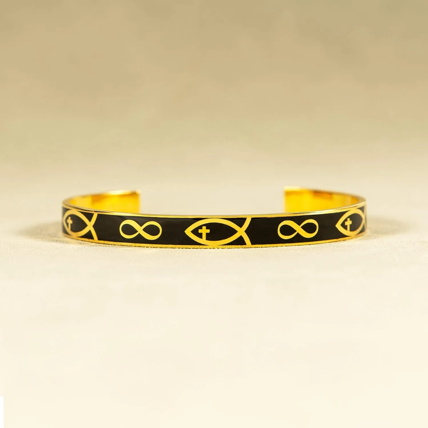 STORYJEWELLERY Cuff Bangle Bracelets for Women, Religious Christian Faith Pray Jesus Catholic Bracelets for Women, Jewelry Gifts for Mother Daughter Friends Sisters Birthday Christmas Gifts