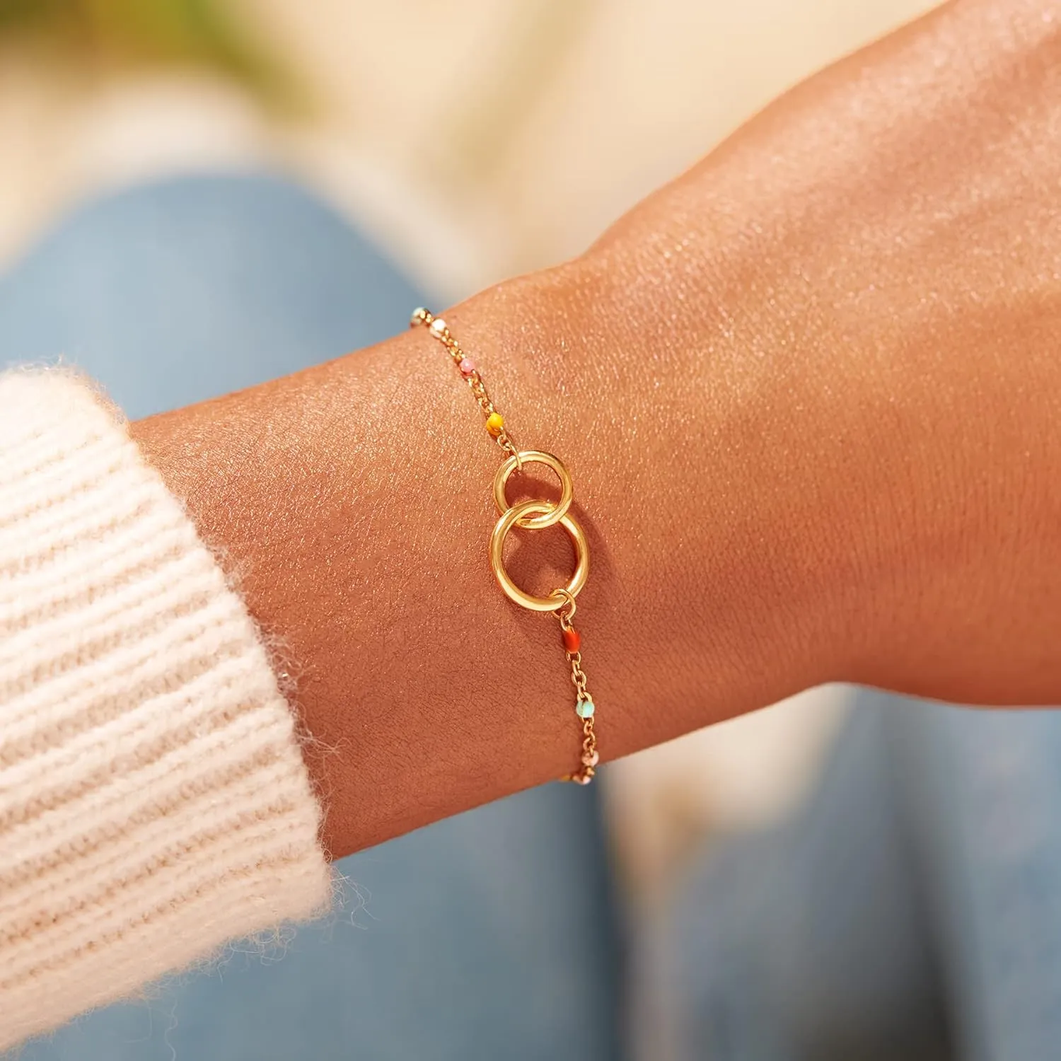STORYJEWELLERY Friend Gifts, Wave Bracelets for BFF, Friend Birthday Gifts for Women, Friendship Bracelets, BFF Gift for Female Friends, Bestie Jewelry