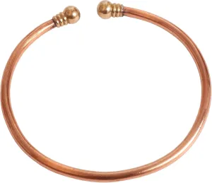 Sunsoul by Touchstone Indian Handcrafted Annealed Immunity Booster Arthritis Controller Health Benefactor Designer Jewelry Pure Copper High Gauge Anklet in Natural Tone for Women.