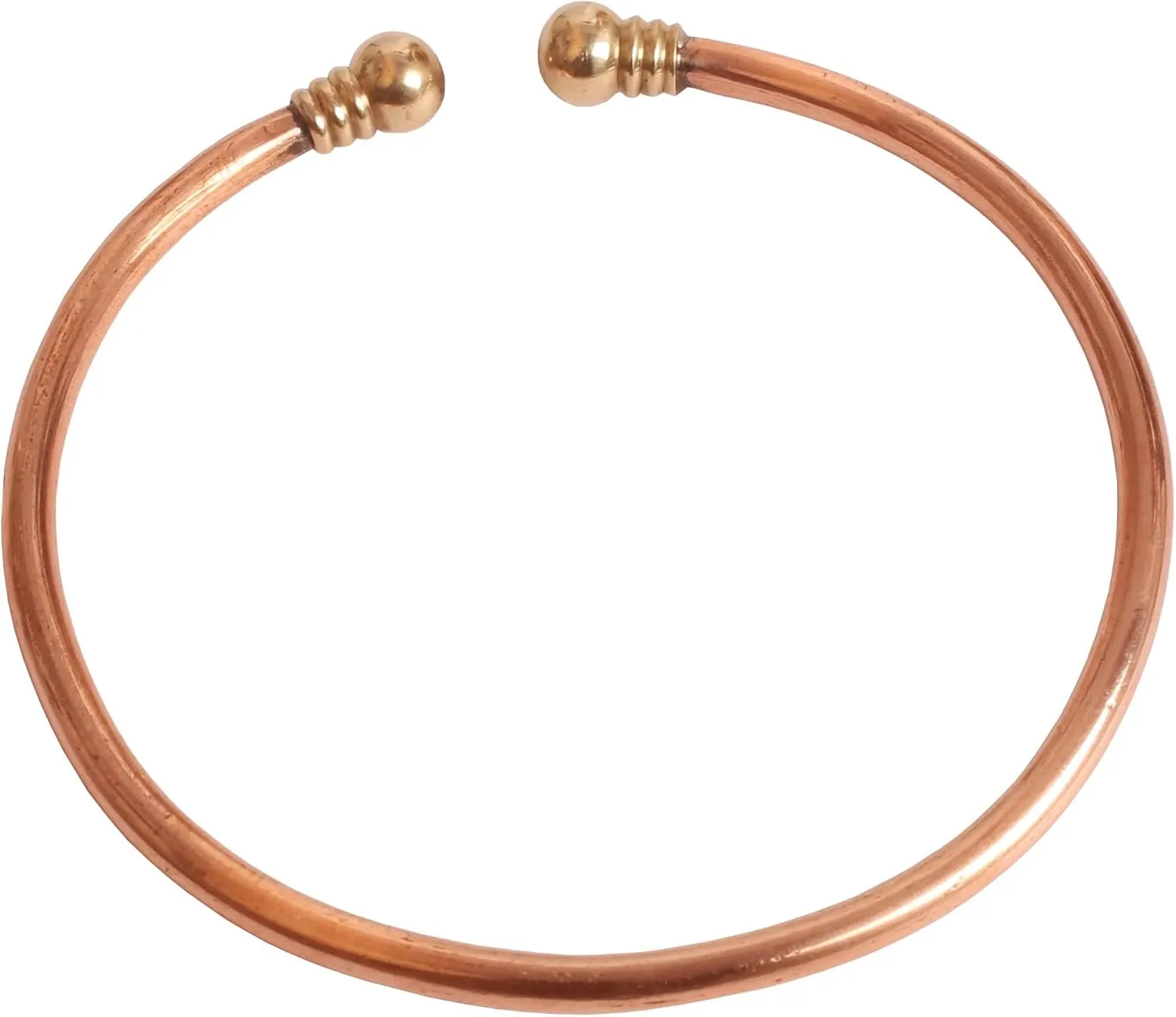 Sunsoul by Touchstone Indian Handcrafted Annealed Immunity Booster Arthritis Controller Health Benefactor Designer Jewelry Pure Copper High Gauge Anklet in Natural Tone for Women.
