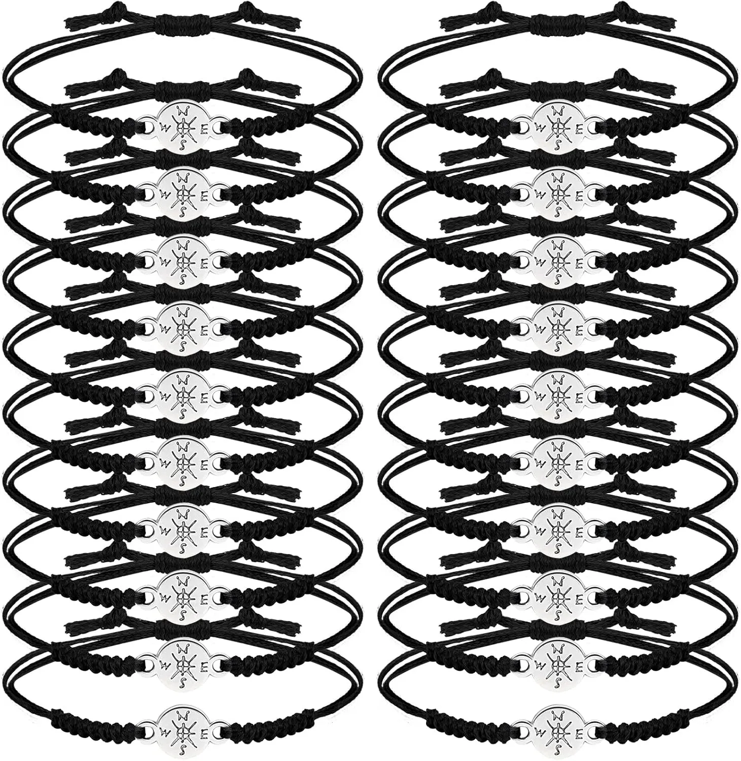 Sureio 12 Pcs 2025 Graduation Gift Bulk for Her Him Graduation Bracelet Adjustable Compass Bracelets End of Year Gift to Student from Teacher for College High School Middle School Grads