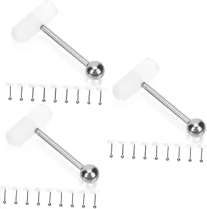 TENDYCOCO 20 Pcs Pill Tongue Ring Body Piercing Jewelry Body Jewlery Body Jewelry Belly Button Rings Eyebrow