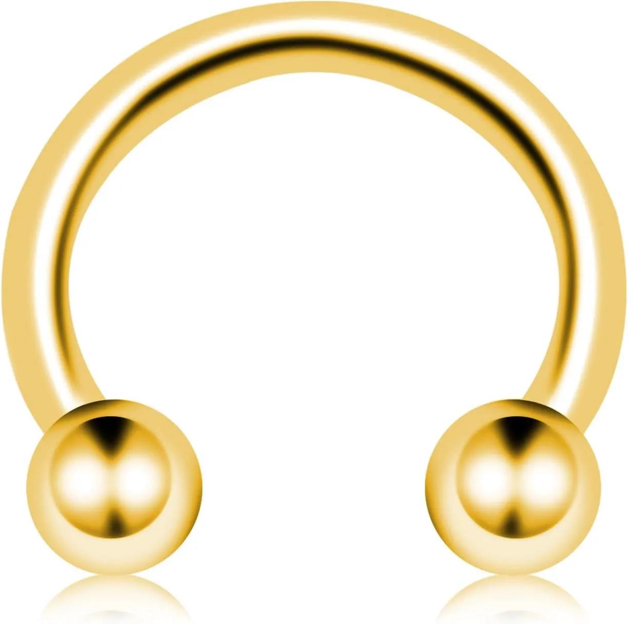 Titanium 16G Horseshoe Rings internally threaded Spikes Nose Septum Hoop Earring Eyebrow Tragus Lip Rings Daith Helix 6-12mm Smily Piercing Jewelry for Women Men