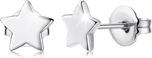 Titanium Earrings, Hypoallergenic Stud Earrings for Women Men Sensitive Ears Star/Moon/Lightning Bolt/Open Heart Premium High Polished (Shiny Grey)