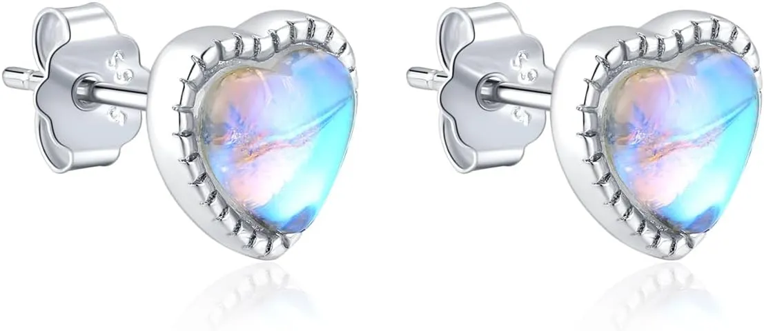 Titanium Heart Earrings for Women Girls Hypoallergenic Pure Titanium Implant Grade Earrings for Sensitive Ears,Surgical Stainless Steel Stud Earrings Valentines Day Jewelry Gift