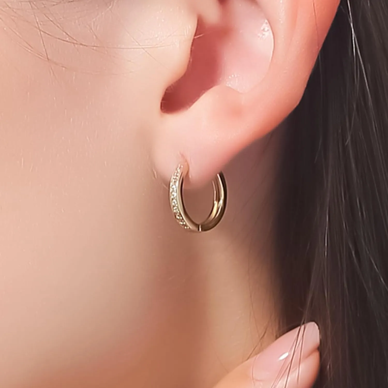 ToHeart Gold Huggies Earrings for Women Small Gold Hoop Earrings