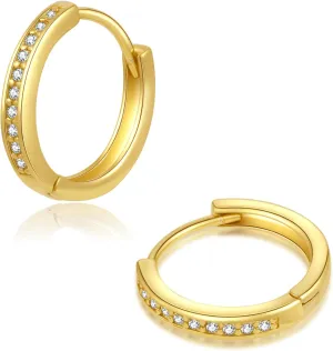 ToHeart Gold Huggies Earrings for Women Small Gold Hoop Earrings