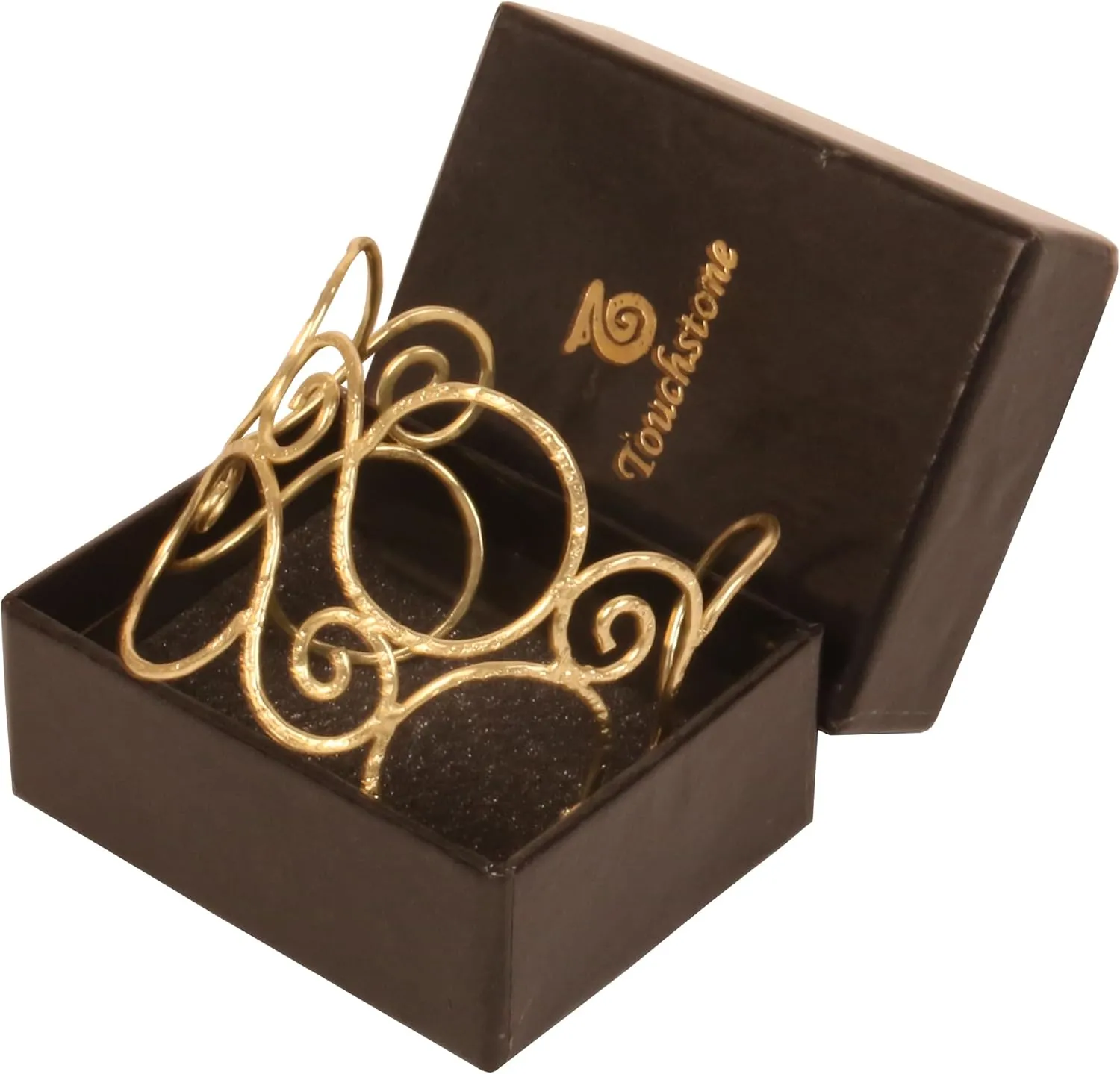 Touchstone Indian Bollywood Desire Handcrafted Fine Workmanship Stylish Free Size Designer Jewelry Cuff Bracelet in Copper Or Gold Tone for Women.