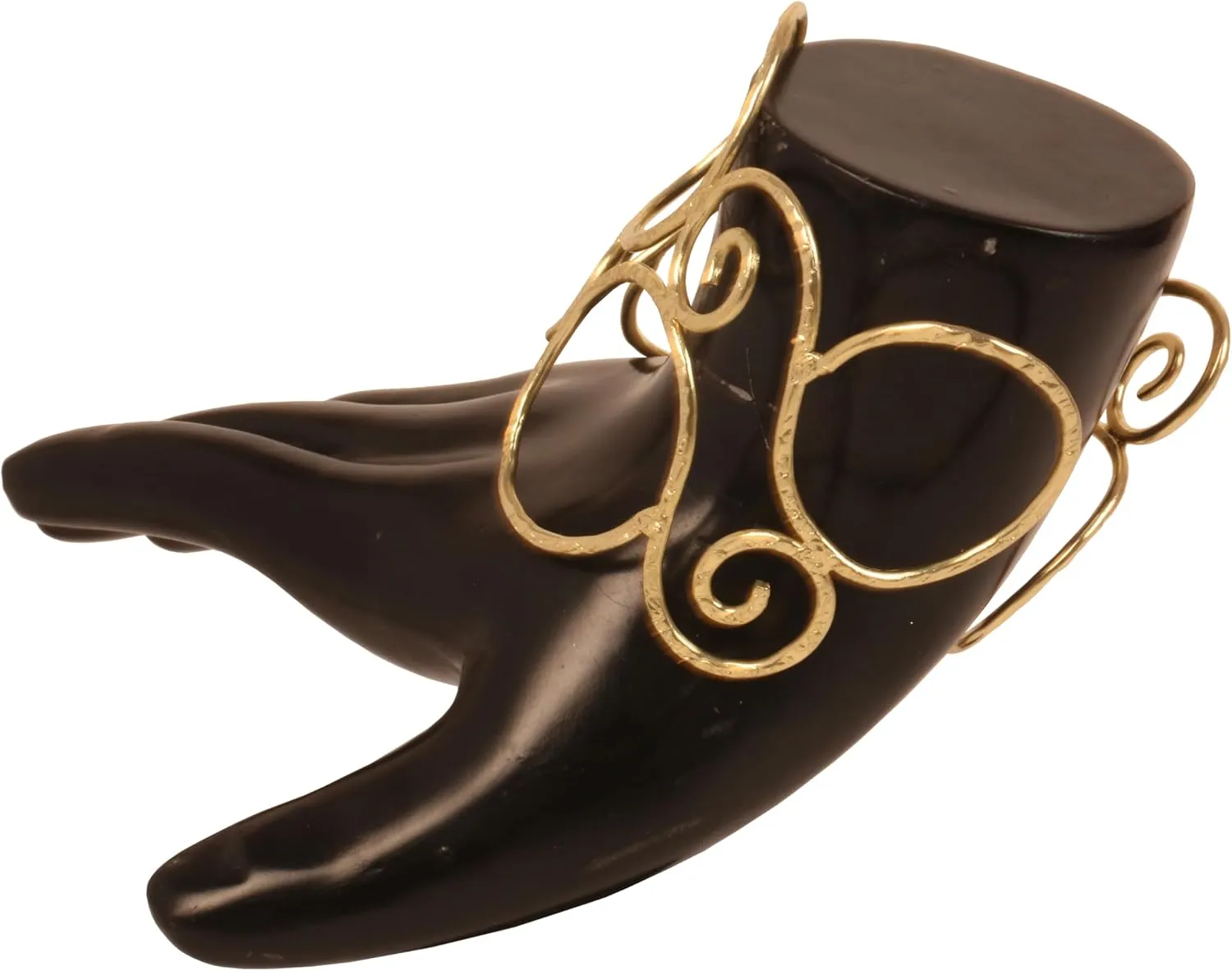 Touchstone Indian Bollywood Desire Handcrafted Fine Workmanship Stylish Free Size Designer Jewelry Cuff Bracelet in Copper Or Gold Tone for Women.