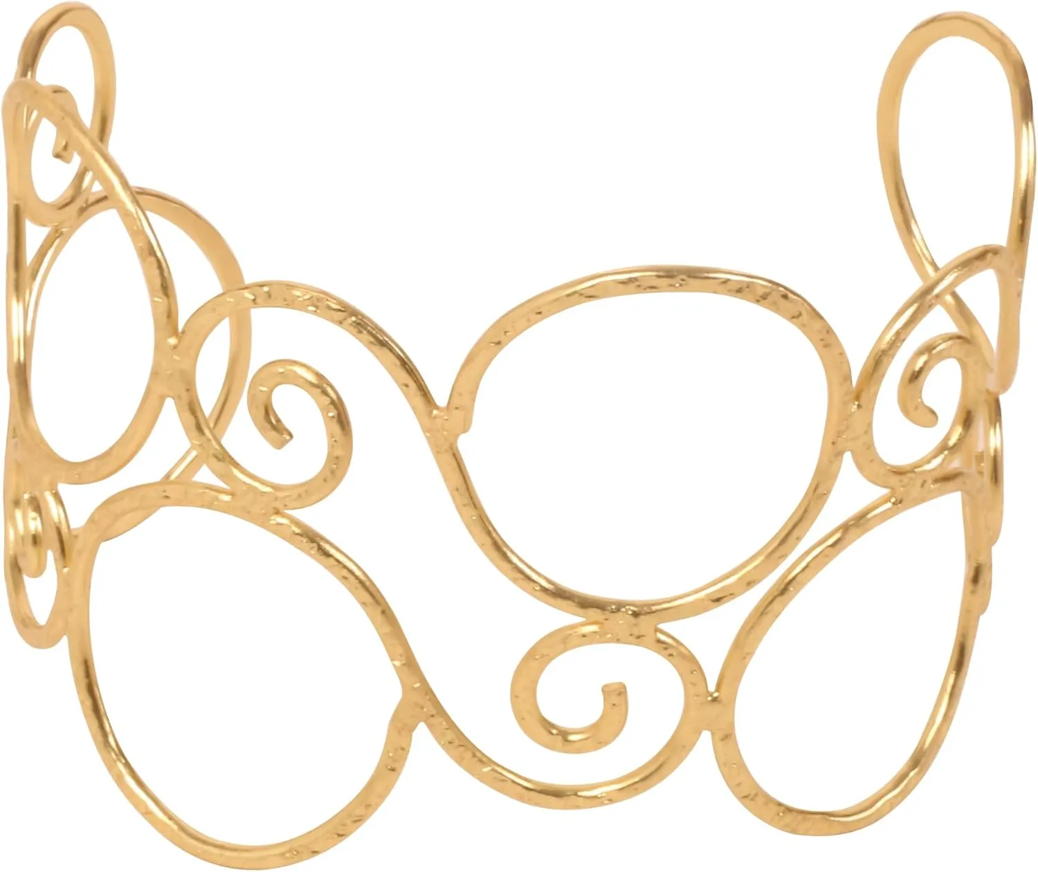 Touchstone Indian Bollywood Desire Handcrafted Fine Workmanship Stylish Free Size Designer Jewelry Cuff Bracelet in Copper Or Gold Tone for Women.
