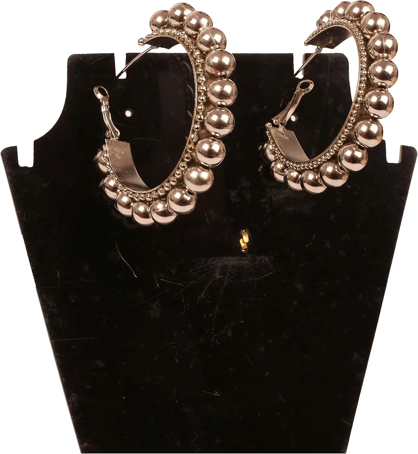 Touchstone Indian Bollywood Exclusively Handcrafted Designer Jewelry Earring in Oxidized Silver Tone for Women.