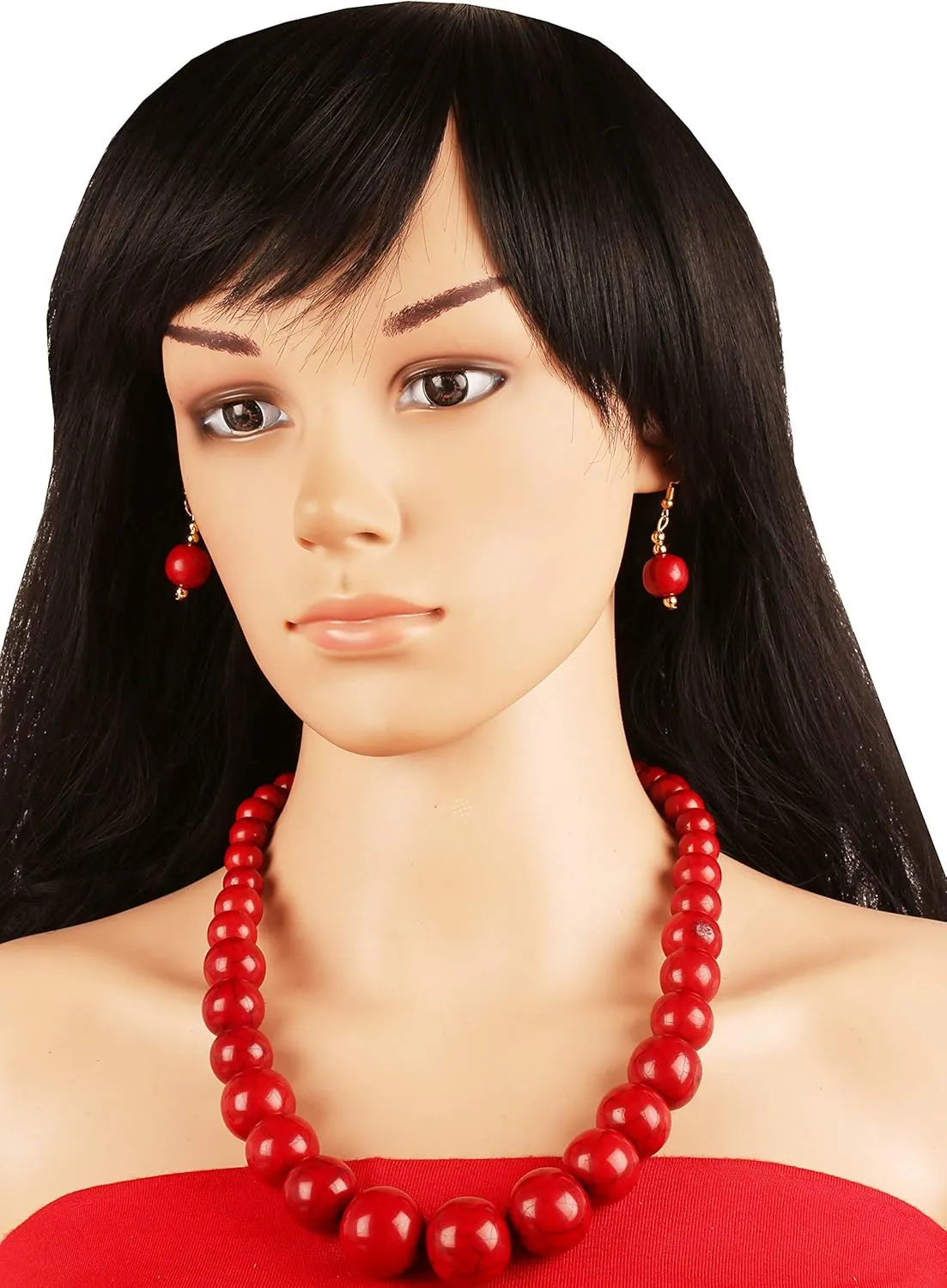 Touchstone Indian Bollywood Fashion Desire Exclusively Handcrafted Designer Jewelry Trendy Necklace Set for Women.