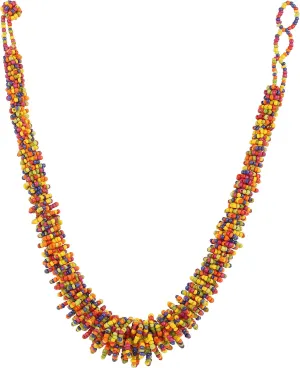 Touchstone Indian Bollywood Fresh Fashion Desire Exclusively Handcrafted Colourful Glass Beads Designer Jewelry Trendy Necklace for Women.