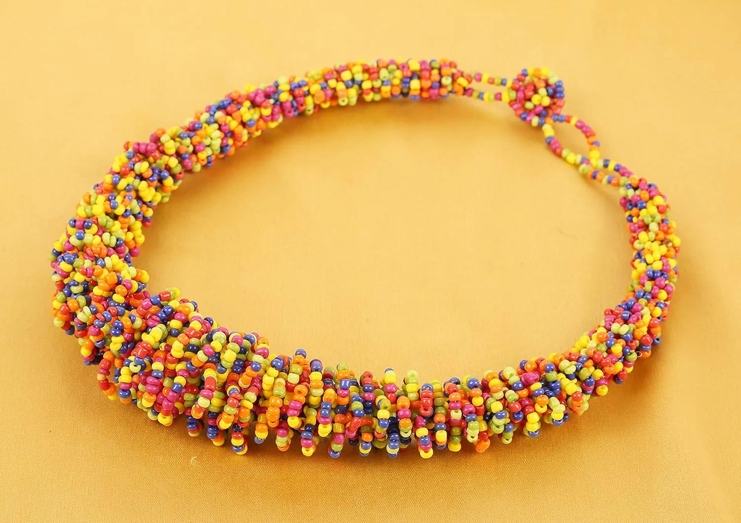 Touchstone Indian Bollywood Fresh Fashion Desire Exclusively Handcrafted Colourful Glass Beads Designer Jewelry Trendy Necklace for Women.