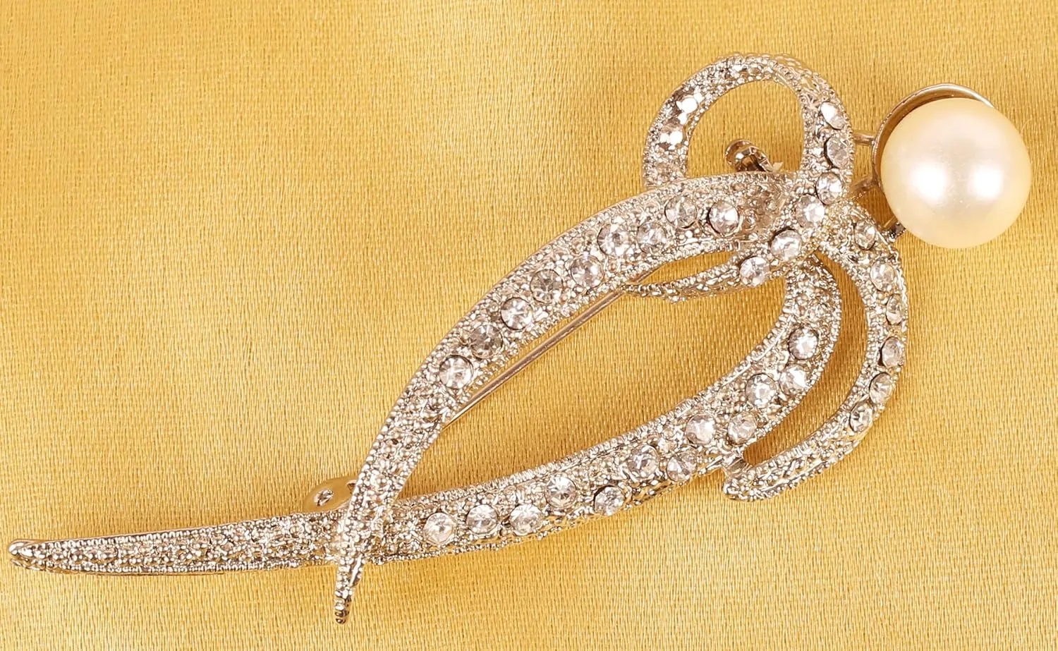 Touchstone Indian Bollywood Handcrafted Designer Jewelry Brooch Lapel Pin in Gold Or Silver Tone for Women.