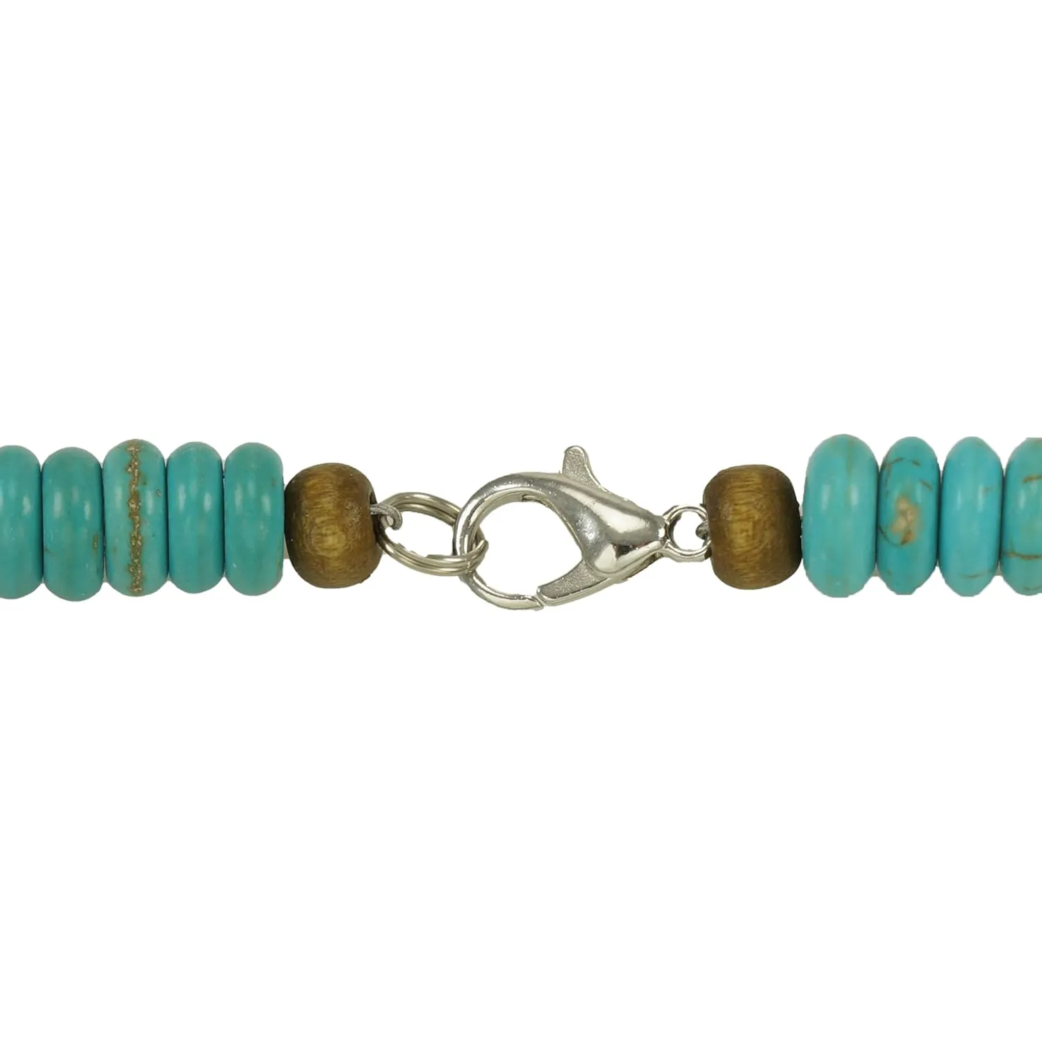 Unisex Turquoise Magnesite Gemstone Beaded Necklace  Size Choices (16 inches long)
