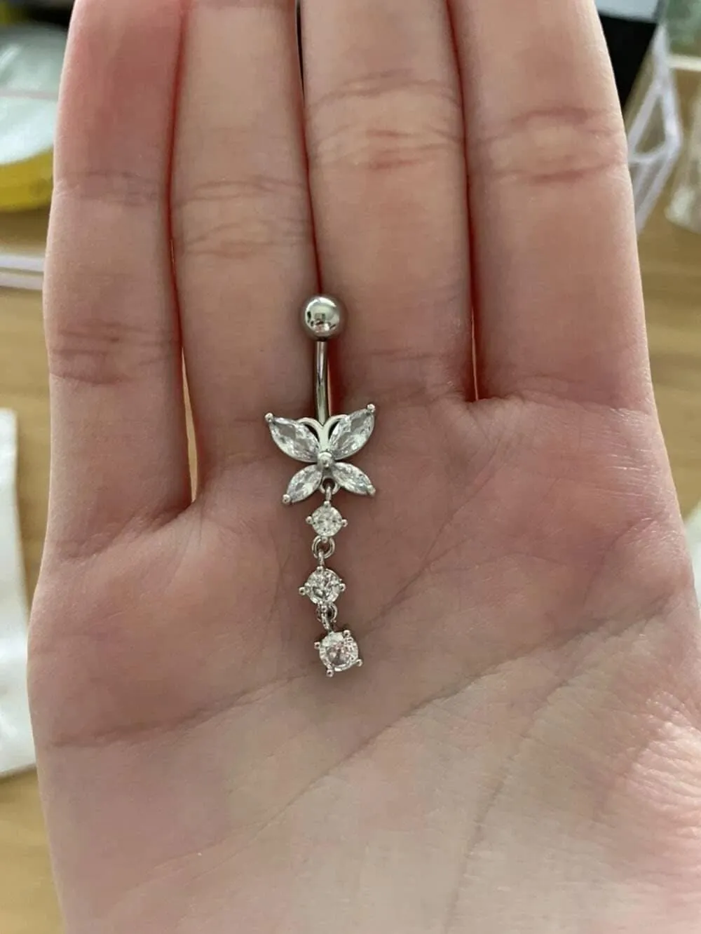 VCMART Belly Button Ring Belly Button Piercing Surgical Steel Belly Rings 14G Belly Button Rings Belly Navel Rings Piercing Jewelry