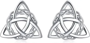 Viking Rune/Spike/Dragon/Celtic Knot/Skull Earrings Sterling Silver Black Onyx/Black Cubic Zircon Earrings Vegvisir Jewelry for Women Men