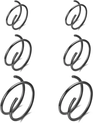 VOJO G23 Titanium Spiral Double Hoop Nose Rings 20G 6/8/10mm Hypoallergenic Thin Piercing Jewelry for Women Men