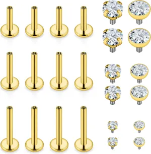 Vsnnsns 14G Lip Rings Stainless Steel Tragus Helix Conch Piercing Jewelry Snake Bite Piercing Monroe Lip Rings Labret Medusa Cartilage Lobe Earrings Piercing Jewelry Cubic Zirconia 2MM 3MM 4MM