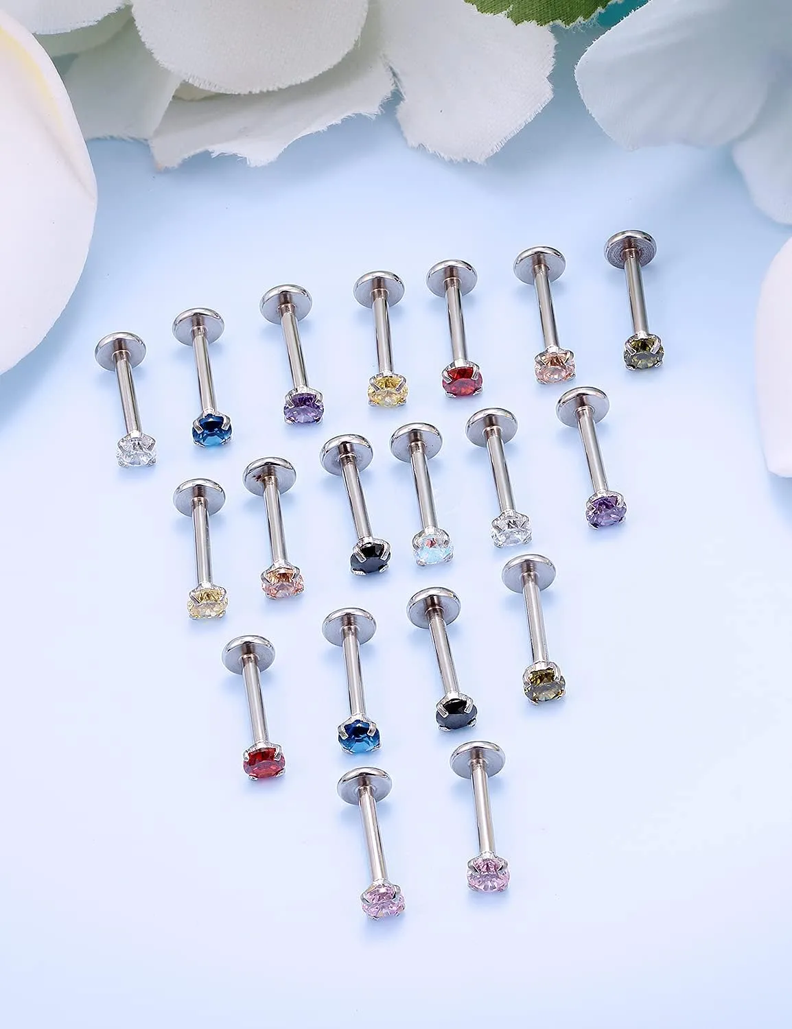 Vsnnsns 16G Lip Rings Stainless Steel Tragus Helix Conch Piercing Jewelry Snake Bite Piercing Monroe Lip Rings Labret Medusa Cartilage Lobe Earrings Studs Piercing Jewelry 6MM 8MM 10MM Silver