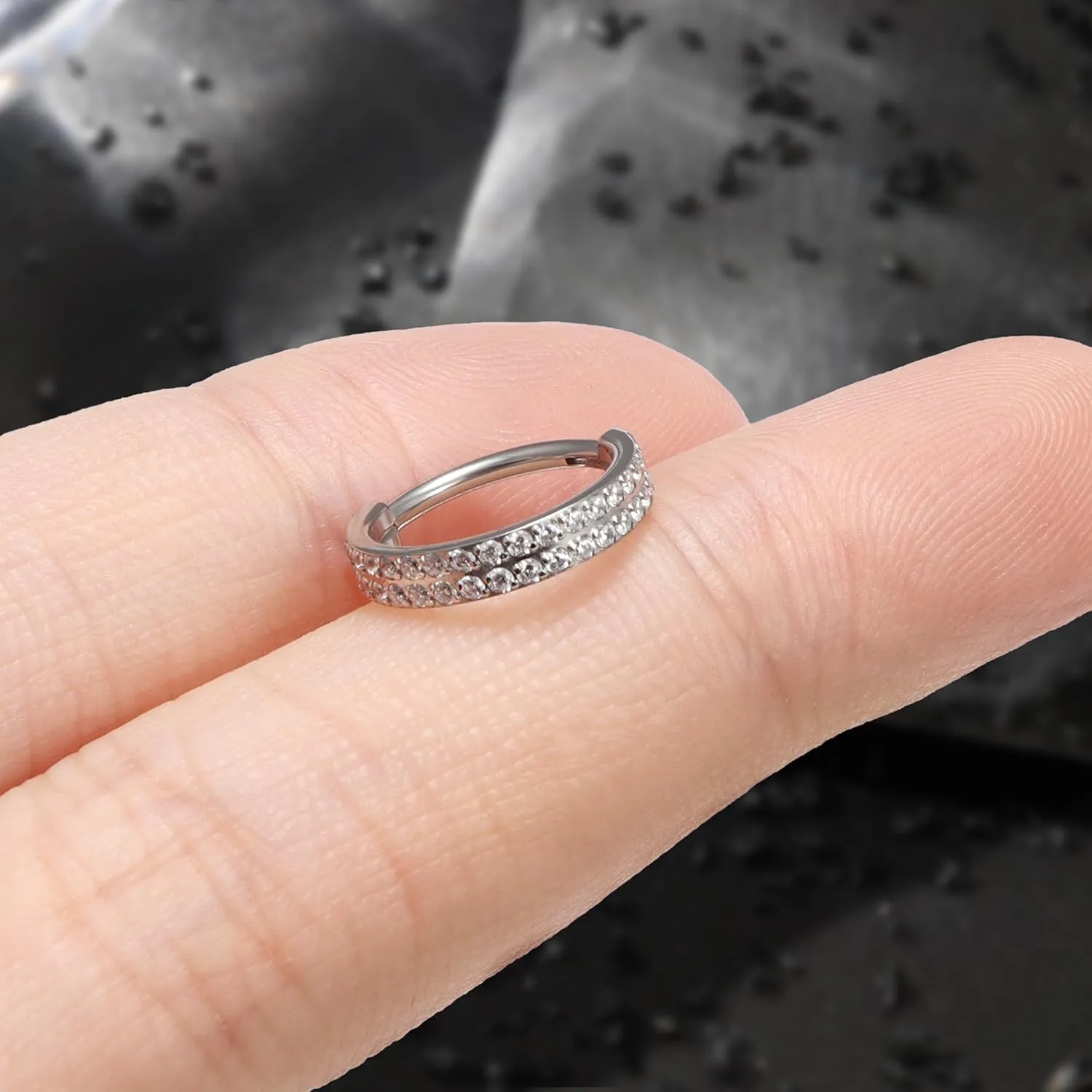 Vsnnsns Astm F136 Titanium Nose Rings Hoops 20G 18G 16G Tragus Daith Rook Helix Cartilage Conch Earrings Hoops Septum Nose Rings Snake Bite Lip Rings Labret Piercing Jewelry Hoops For Women Men