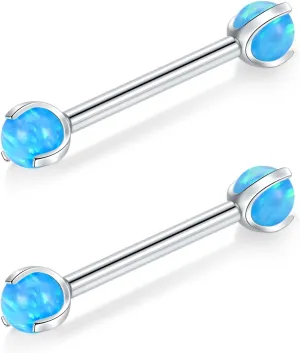 Xpircn Titanium Nipple Rings 14 Gauge Nipple Piercing Jewelry 12/14/16 mm Barbell 1 Pair, Silver/Gold