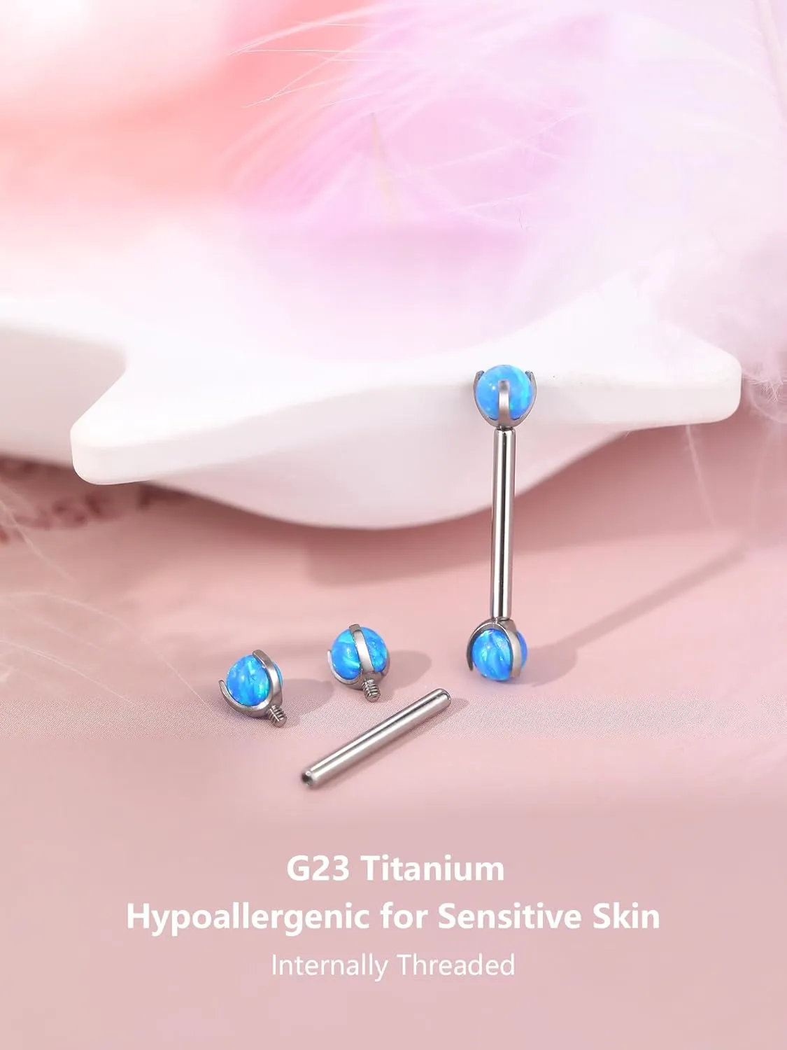 Xpircn Titanium Nipple Rings 14 Gauge Nipple Piercing Jewelry 12/14/16 mm Barbell 1 Pair, Silver/Gold
