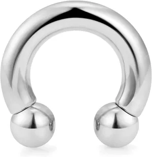 Yaalozei 2G Spetum Rings Ear Gauges Earrings Plug Tunnel Streching Piercing Kit Surgical Stainless Steel Horseshoe Barbell Prince Albert Nose PA Cartilage Earring Ring Piercing Jewelry Women Men 12mm